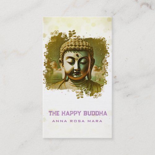  QR Copper Artsy Buddha AP33 QR Logo Business Card