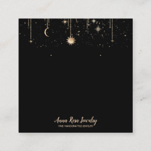 *~* QR Cosmic Celestian Moon Jewelry Earring Square Business Card