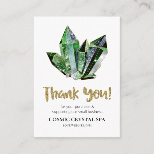 *~ QR COSMIC CRYSTAL Review THANK YOU AP8 LOGO Enclosure Card