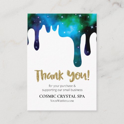  QR COSMIC DRIP THANK YOU LOGO AP8 Review Enclosure Card