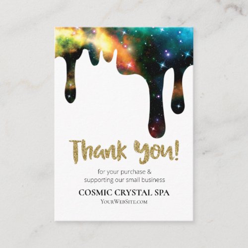 *~* QR . COSMIC DRIP THANK YOU LOGO Review AP8 Enclosure Card