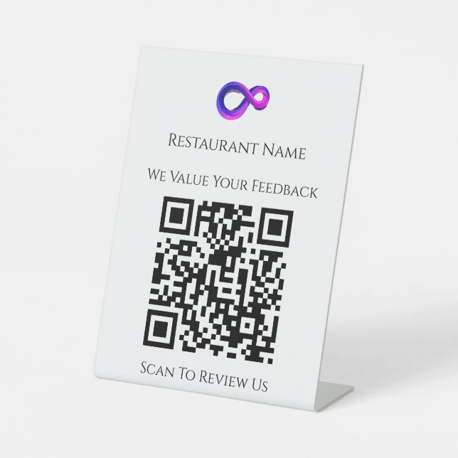 QR Customer Feedback Review Sign (Front)