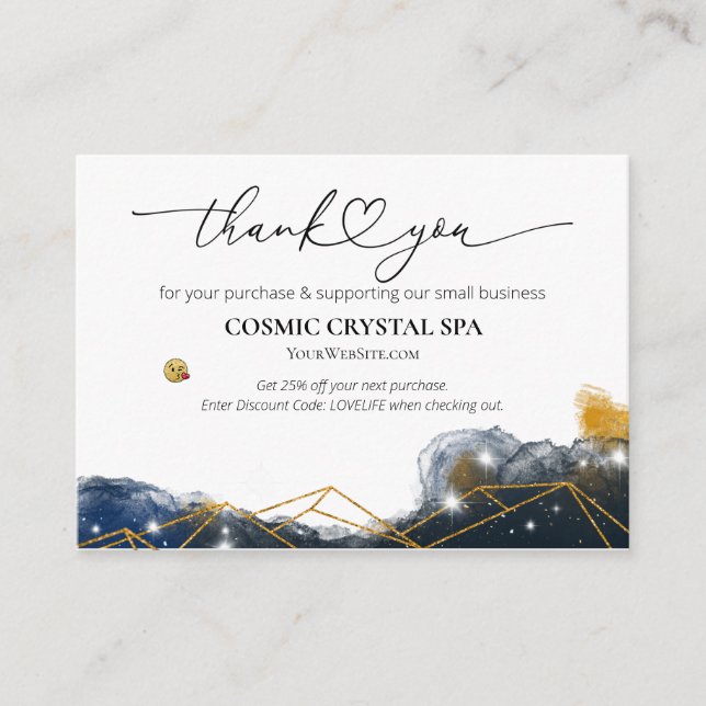 *~* QR Discount THANK YOU LOGO AP8 Review Enclosure Card (Front)