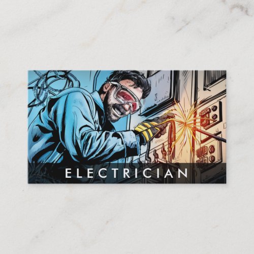  QR Electrician AP75 Photo Professional Business Card