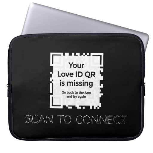 QR - GLAM Collection - BLACK Laptop protective cov Laptop Sleeve