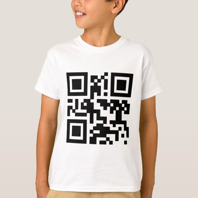 QR "Happy Sabbath!" code. T-Shirt (Front)