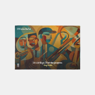 QR Home Deco Jazz Music Horn Entry Rug Welcome Mat