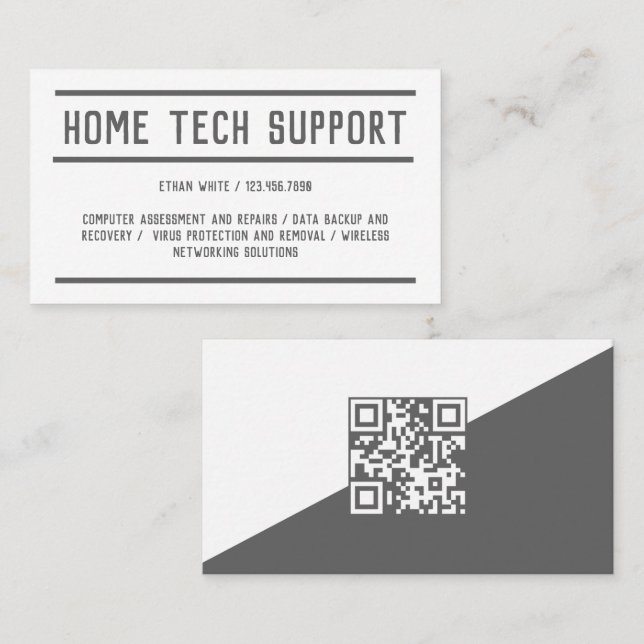 QR Home IT Support Business Card (Front/Back)