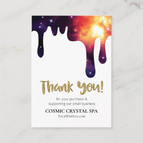 *~* QR . LOGO COSMIC DRIP THANK YOU Review AP8 Enclosure Card