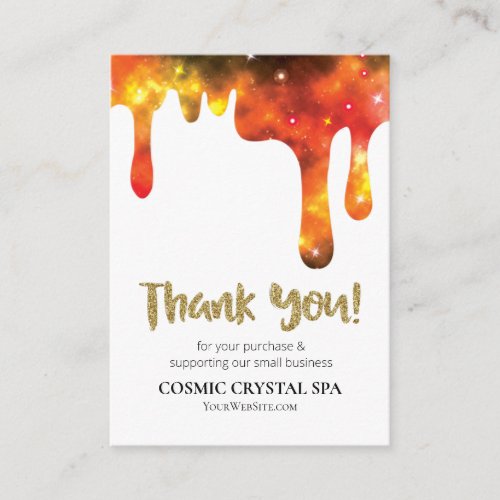 *~* QR LOGO COSMIC  DRIPS THANK YOU - Review  AP8 Enclosure Card