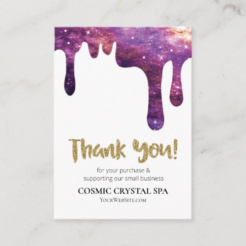 *~* QR . LOGO COSMIC THANK YOU Review DRIP AP8 Enclosure Card