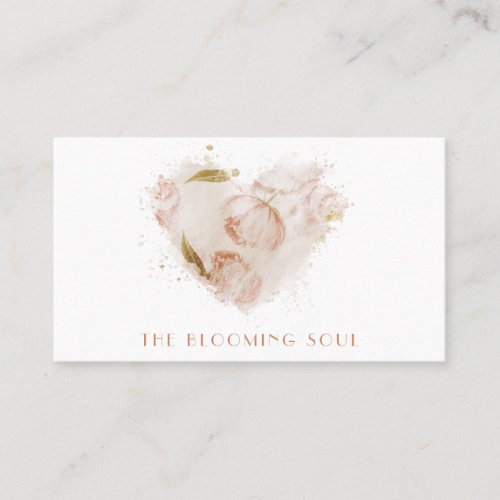  QR Logo Photo Floral Terracotta AR26 Vintage Business Card