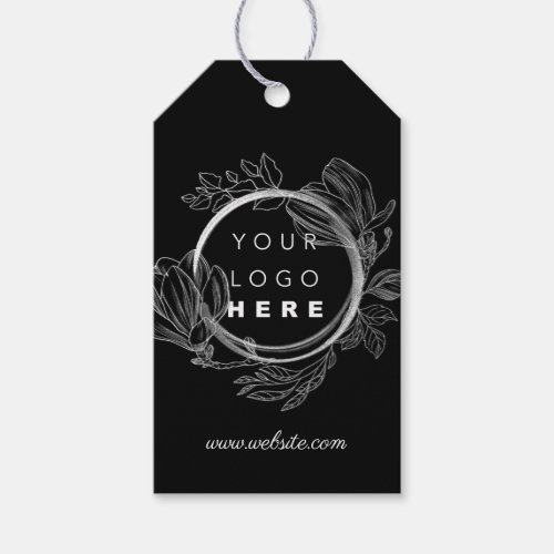 Qr Logo Product Description Price Black White Gray Gift Tags