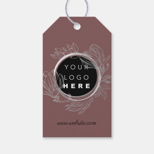 Qr Logo Product Description Price Brown Silver Gift Tags