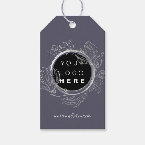 Qr Logo Product Description Price Gray Silver  Gift Tags