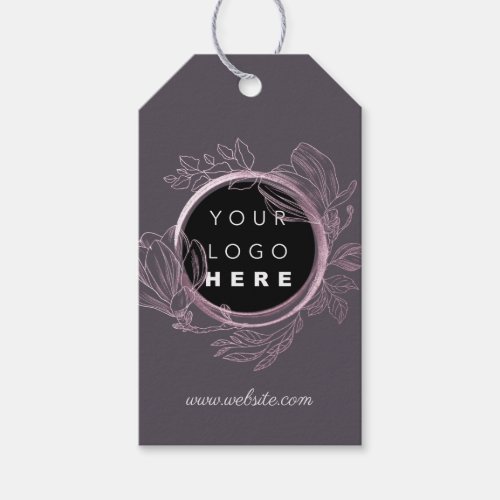 Qr Logo Product Description Price Pink Gray  Gift Tags