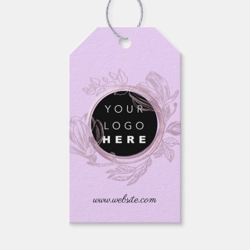 Qr Logo Product Description Price Pink Purple  Gift Tags