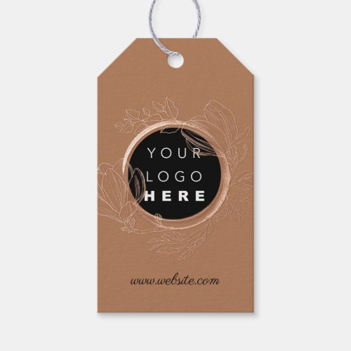 Qr Logo Product Description Price Rose Brown  Gift Tags
