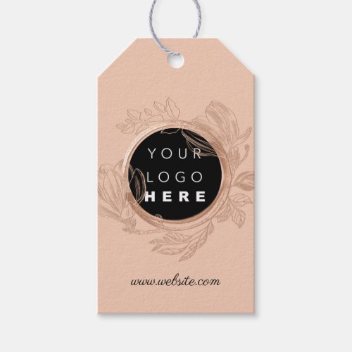 Qr Logo Product Description Price Rose Copper Gift Tags