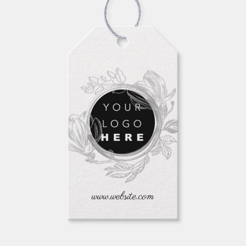 Qr Logo Product Description Price White Gray Gift Tags