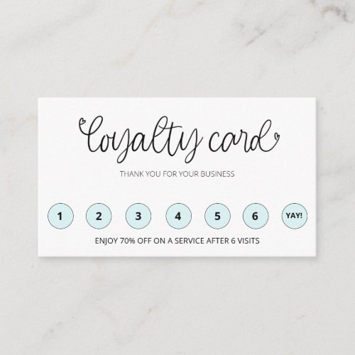 *~* QR LOGO Thank you Rewards Hearts  Loyalty Card
