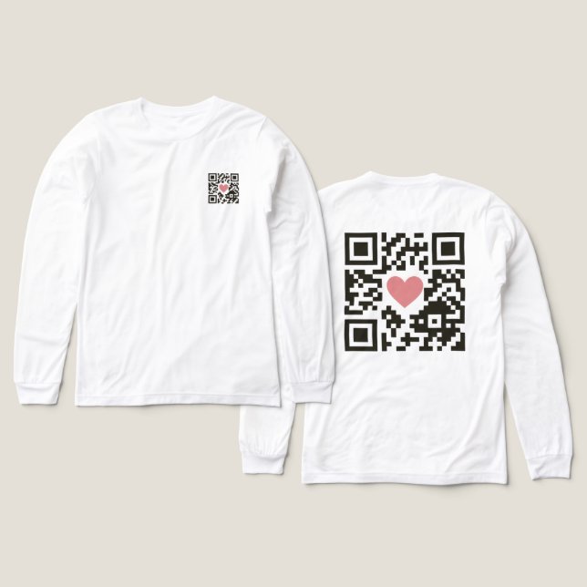 QR Love Code Tri-Blend Shirt (Design Front & Back)