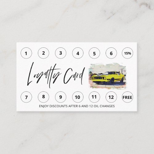  QR Lube Car Wash _ LOGO Auto Thank you Rewards Loyalty Card