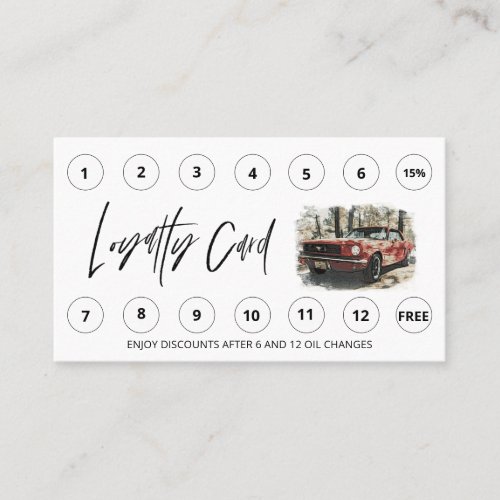  QR Lube Car Wash _ LOGO Rewards Thank you Auto Loyalty Card