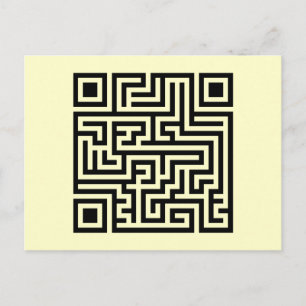 QR Maze Postcard