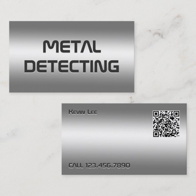 QR Metal Detector Business Card (Front/Back)