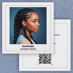 QR & Photo Dreadlocks Loctician Calling Card