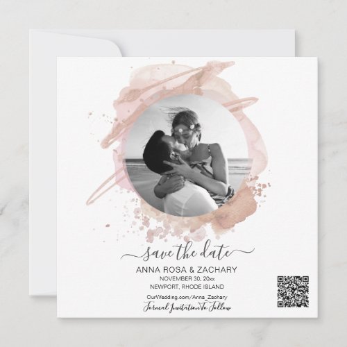  QR Photo WEDDING SAVE the DATE Website AR6 Invitation