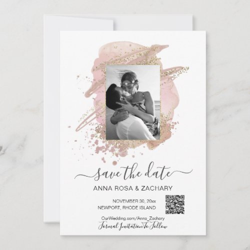  QR  Photo _ WEDDING SAVE the DATE Website AR6  Invitation