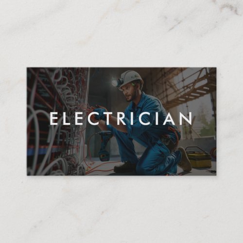  QR Professionsal Electrician AP75 Photo Business Card