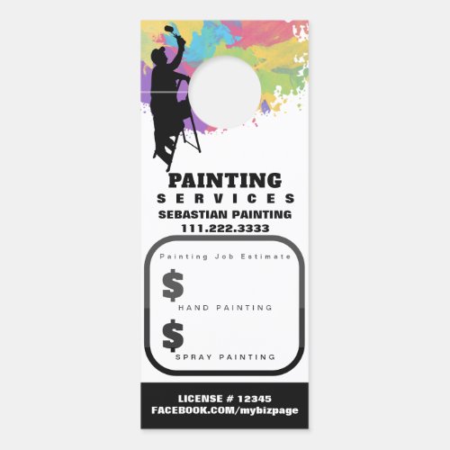 *~* QR Quote Estimate Home Exterior Painting   Door Hanger