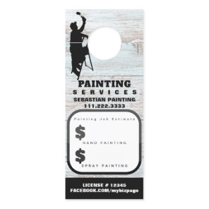 *~* QR Quote Estimate Home Painting  Exterior Door Hanger