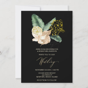 *~* QR RSVP Jungle Tropical Leopard AR21 WEDDING Invitation