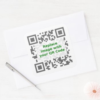 Qr Scan Code - Promote Your Message Anywhere Square Sticker by DigitalDreambuilder at Zazzle