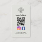 QR Scan to Connect | Instagram Facebook Gray