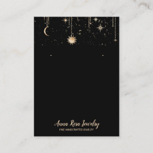 *~* QR Sun Cosmic Celestian Moon Jewelry Earring Business Card