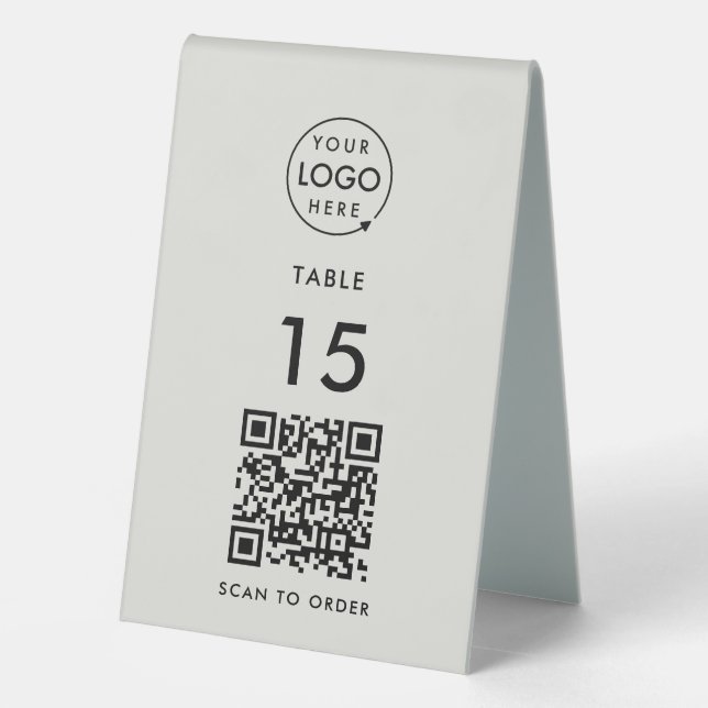 QR Table Tent Sign | Restaurant Cafe Scan to Order | Zazzle
