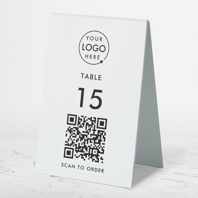 QR Table Tent Sign | Restaurant Cafe Scan to Order (Creator Uploaded)