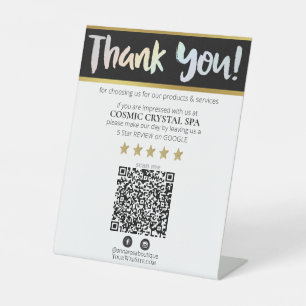*~* QR THANK YOU REVIEW Pastel HOLO AP8 Pedestal S Pedestal Sign