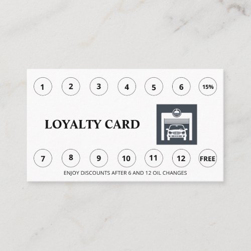  QR Thank You Rewards Car Wash LOGO Minimal Loyalty Card