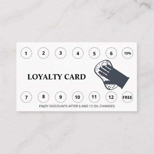  QR Thank You Rewards Car Wash LOGO Simple  Loyalty Card