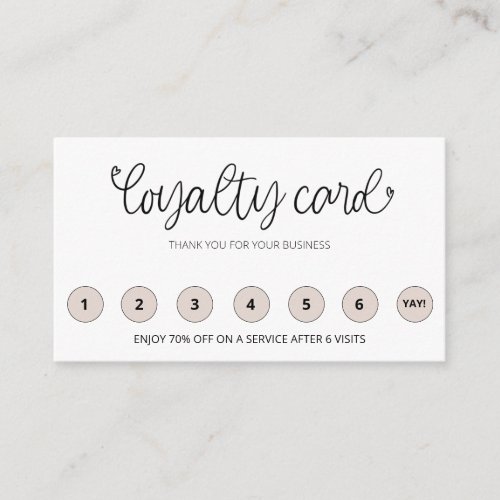  QR Thank you Rewards Rose Gold Hearts Loyalty Card