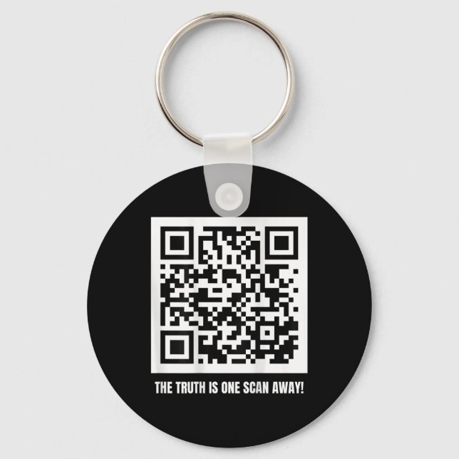 Qr Trump Dancing Code Merch Uni-adult , Black, Keychain (Front)