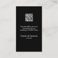 QR WEDDING WEBSITE add photoname date black white 