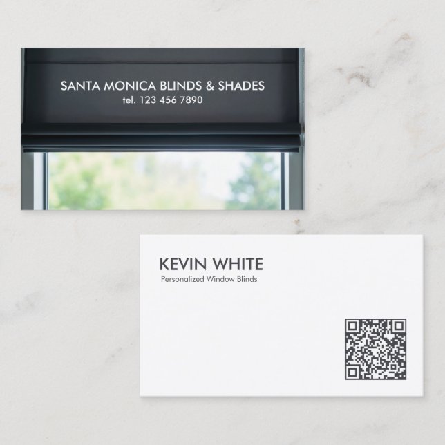 QR Window Blinds Business Card (Front/Back)
