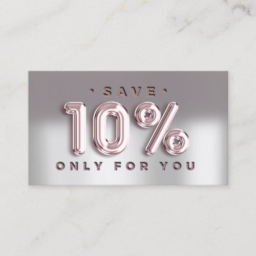 QRCODE 10OFF Discount Online Shop Silver Rose Business Card